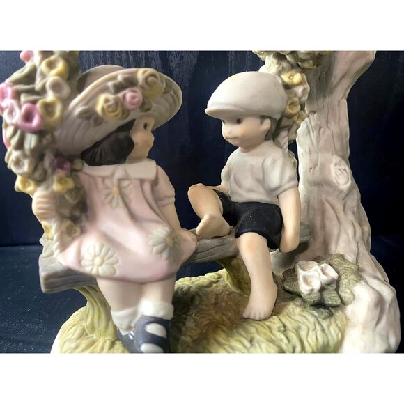 Love Opens All Doors BY Alaska Mama Enesco Large Figurine Kids on Bench Number 1 - Picture 3 of 8